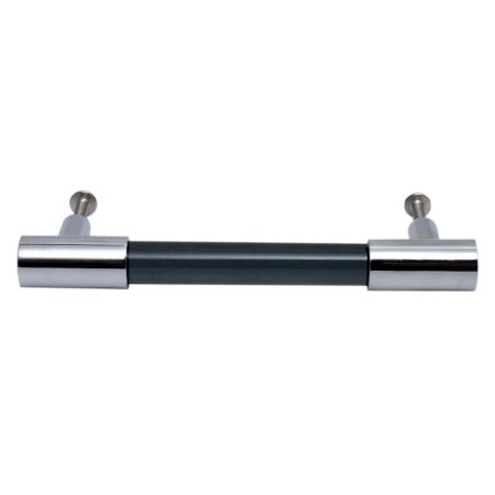 Black Silver Small Cylinder Glass Door Handles